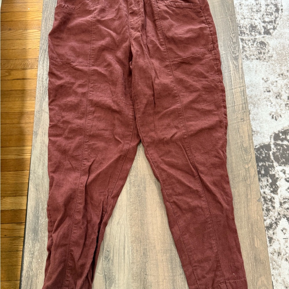 Old Navy Cropped Linen Pants Small EUC Sold Out Style!! - Picture 5 of 9